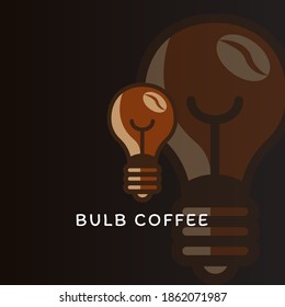 logo coffee bean double meaning with lamp object