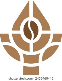 Logo Kaffee, Bohnenpillen in Form von Logo , 