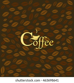 logo coffee beans background