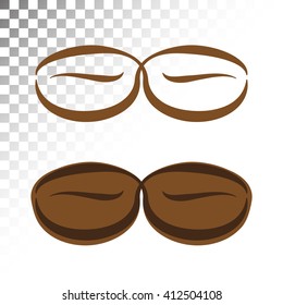 Logo "coffee beans". Graphic design for printed materials, websites and posts on the Internet.