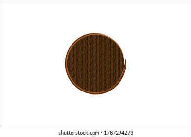 logo with coffee beans inside the coffee stain from the mug