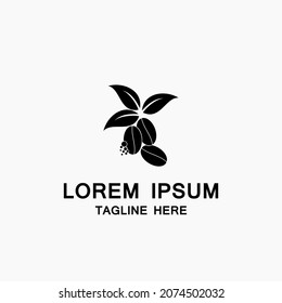 logo coffee black in the vector