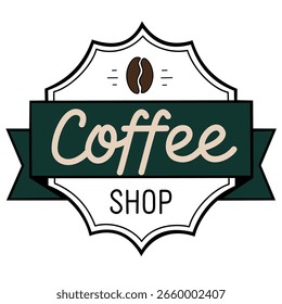 Logo coffee cafe shop, vector calligraphy. Coffee shop labels with calligraphy, espresso, roaster