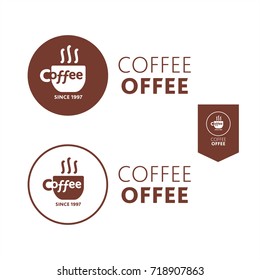 Logo Coffee, Cup of coffee, corporate identity, illustration, vector 