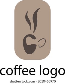 logotipo taza de café y vapor simbolizando aroma