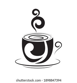 Logo of a coffee cup. Vector logo template icon