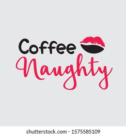 Logo coffee naughty lips bean sexy