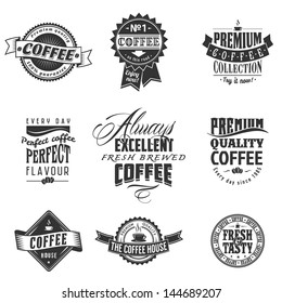 logo coffee retro banner hand label badge drawn cafe vector bundle set of coffee shop sketches and text symbols logo coffee retro banner hand label badge drawn cafe vector espresso roaster classic roo