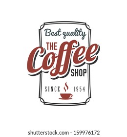 logo coffee retro tea round vintage label roaster vector coffee shop mark with calligraphy logo coffee retro tea round vintage label roaster classic chick nails product bean popular border right cafe