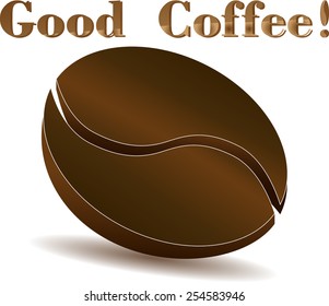 logo coffee seed emblem vector illustration