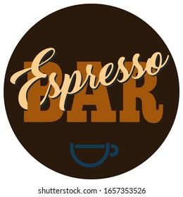 Logo for a coffee shop. Logo for a cafe. Espresso bar - logo for a good restaurant. Lettering coffee. Vintage style signboards for the store. a cup of coffee