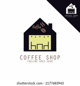 logo for coffee shop and cafe. coffee house illustration