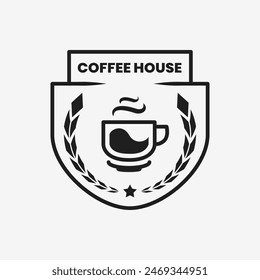 Logo for coffee shop in white background