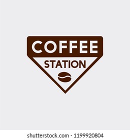 Logo of a coffee station vector