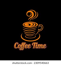 Logo coffee time vector design