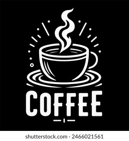 logo coffee vintage black and white