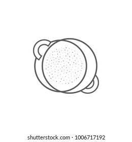 logo colander icon. Elements of dishes icon. Premium quality graphic design. Signs, outline symbols collection icon for websites, web design, mobile app, info graphics