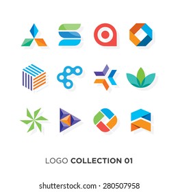 Logo collection 01. Vector graphic design elements for your company logo.