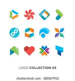 Logo collection 03. Vector graphic design elements for your company logo.