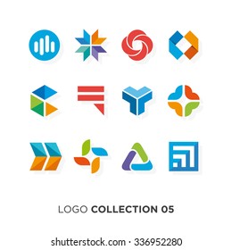 Logo collection 05. Vector graphic design elements for company logo.