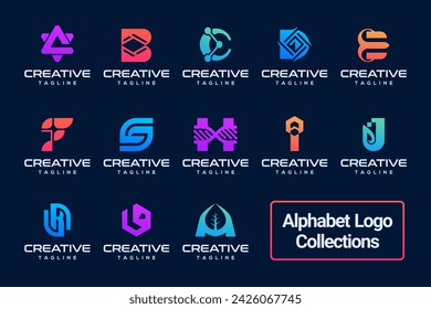 Logo collection of abstract alphabet design concept for branding logo design inspirations