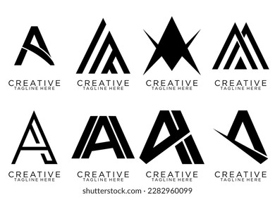 Logo-Sammlung, Abstrakter Brief Ein Logo-Design. Icons für Geschäfte von Luxus, Eleganz, einfach.