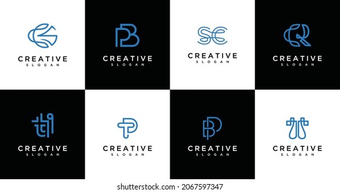 Logo collection of a-z monogram logo design templates.