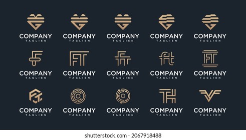 Logo collection of a-z monogram logo design templates.