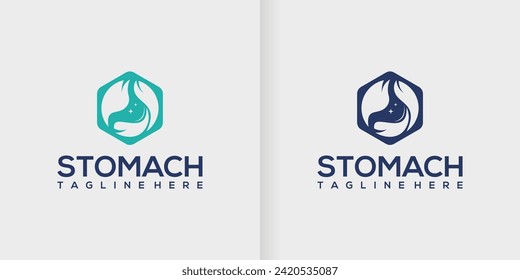 Logo collection for gastroenterology. Stomach health vector illustration