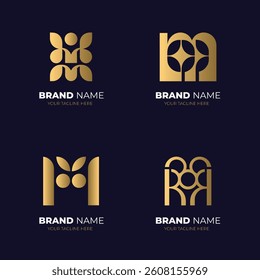 Logo Collection Geometric and Premium Templates Icon Set