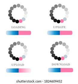 
logo collection icon used in website and media design vector illustration