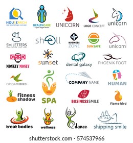 Logo collection. Isolated vector icons. Set of symbol and sign for company logo designing