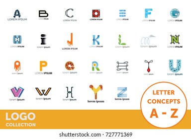 Logo collection. Letter concepts. Isolated vector icons. Set of symbol and sign for company logo designing