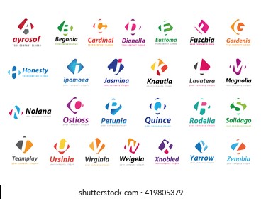 Logo collection, letters Template for your company