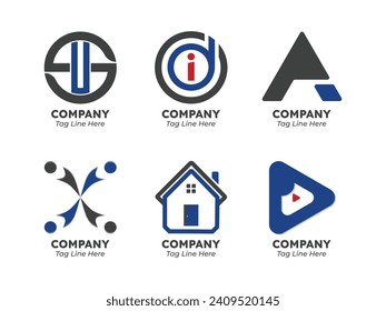 Colección de logotipos. Moderno y elegante logotipo minimalista para su negocio