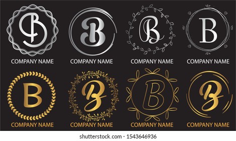 logo collections B. Logo Design Template. Initials logo set