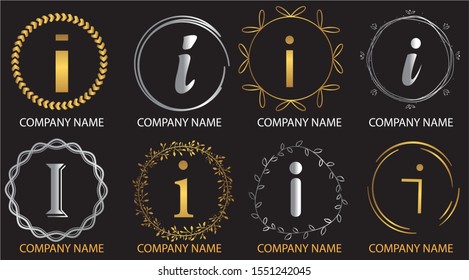 logo collections I. Logo Design Template. Initials logo set