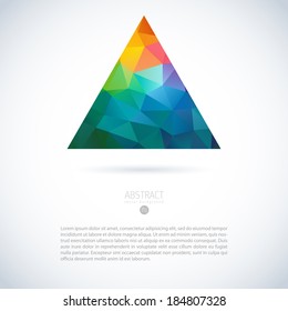 logo color diamond triangle conceptual vector trendy background with shape object logo color diamond triangle straight water colourful abstract background scene multicolor digital glassware ripple clo