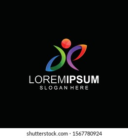 logo color full abstract human