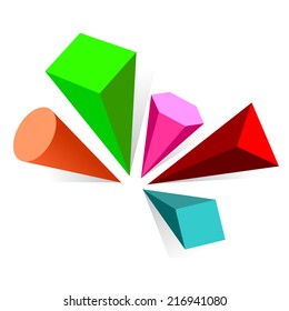 logo. Color geometrical figures of an unusual form.