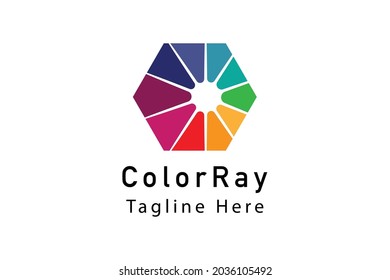 Logo color polygon point. polygon design vector for a company.