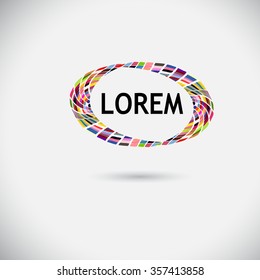 Logo colored rings. Vector