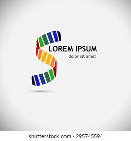 Logo colored tape. Vector