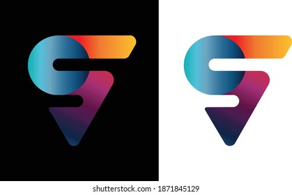 Logo con una forma colorida abstracta