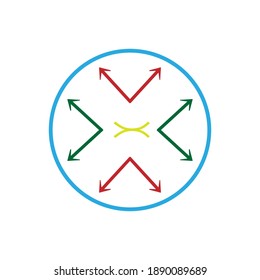 Logo colorful arrow sign icon vector design illustration