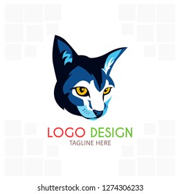 The logo of the colorful Cat animal. creative logo design. EPS 10.