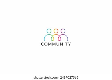 Logo Colorful Connections Building Vibrant Community Networks Together Modern Business Brand Identity