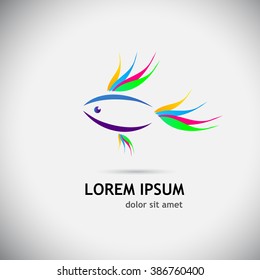 Logo colorful fish. Vector