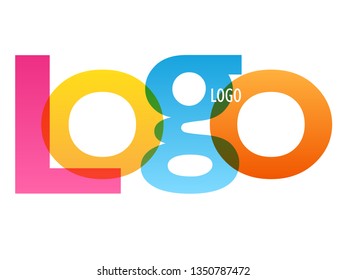 LOGO colorful typography banner