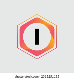 I logo Colorful Vector Design. Icon Concept. Abstract modern